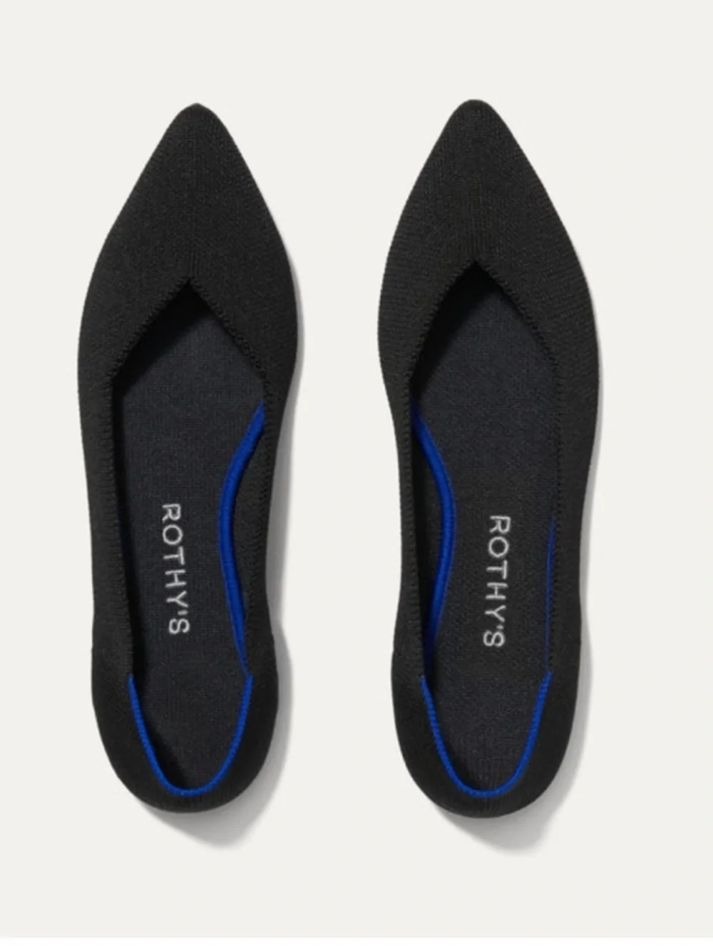 Rothy's The Point II Black Flats Size W7.5 - Picture 5 of 12